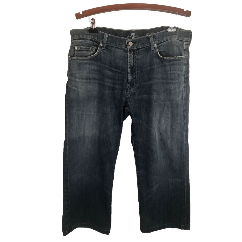 7 For All Mankind Jeans Mens 38x24 Blue Austyn Wide Leg